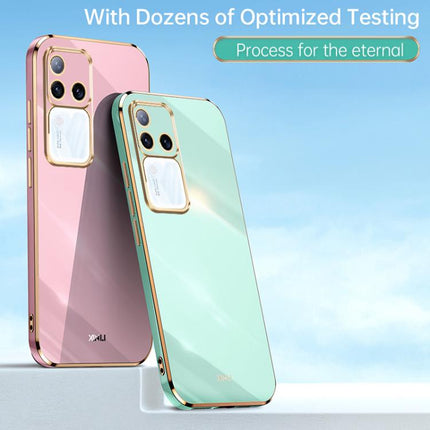XINLI Straight Edge 6D Electroplate TPU Phone Case, For vivo S18 Pro, For vivo S18e, For vivo X100 Pro 5G