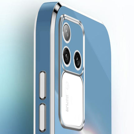 XINLI Straight Edge 6D Electroplate TPU Phone Case, For vivo S18 Pro, For vivo S18e, For vivo X100 Pro 5G