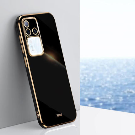 XINLI Straight Edge 6D Electroplate TPU Phone Case, For vivo S18 Pro, For vivo S18e, For vivo X100 Pro 5G