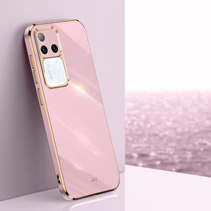 XINLI Straight Edge 6D Electroplate TPU Phone Case, For vivo S18 Pro, For vivo S18e, For vivo X100 Pro 5G