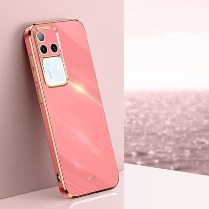 XINLI Straight Edge 6D Electroplate TPU Phone Case, For vivo S18 Pro, For vivo S18e, For vivo X100 Pro 5G