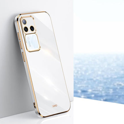 XINLI Straight Edge 6D Electroplate TPU Phone Case, For vivo S18 Pro, For vivo S18e, For vivo X100 Pro 5G