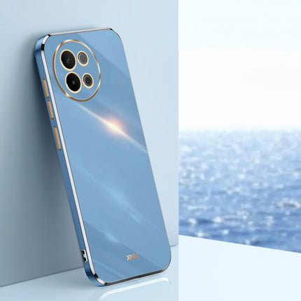 XINLI Straight Edge 6D Electroplate TPU Phone Case, For vivo S18 Pro, For vivo S18e, For vivo X100 Pro 5G
