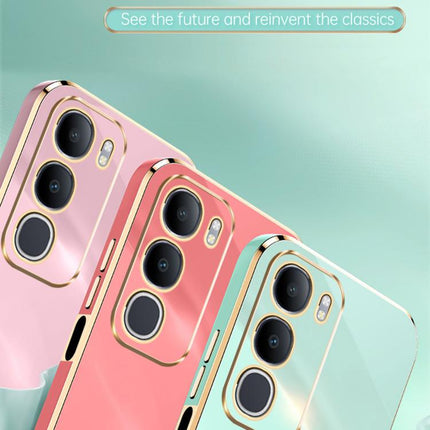 XINLI Straight Edge 6D Electroplate TPU Phone Case, For vivo Y50 5G, For vivo Y500 5G, For vivo V60 5G Global