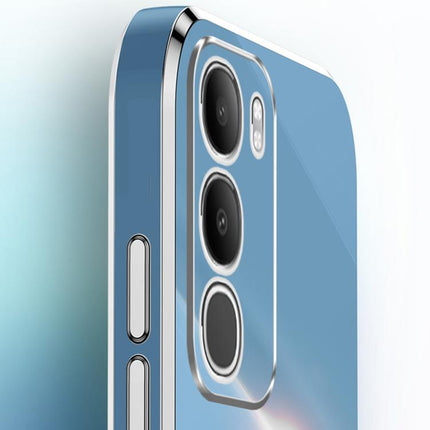 XINLI Straight Edge 6D Electroplate TPU Phone Case, For vivo Y50 5G, For vivo Y500 5G, For vivo V60 5G Global