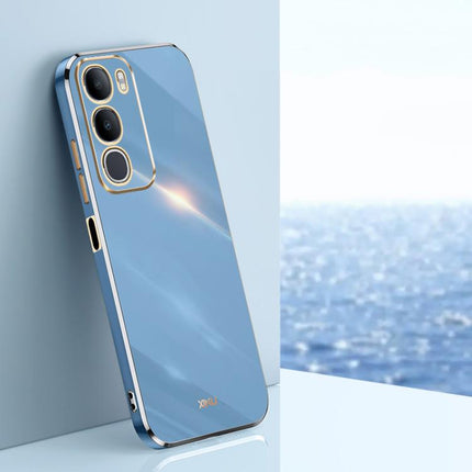 XINLI Straight Edge 6D Electroplate TPU Phone Case, For vivo Y50 5G, For vivo Y500 5G, For vivo V60 5G Global