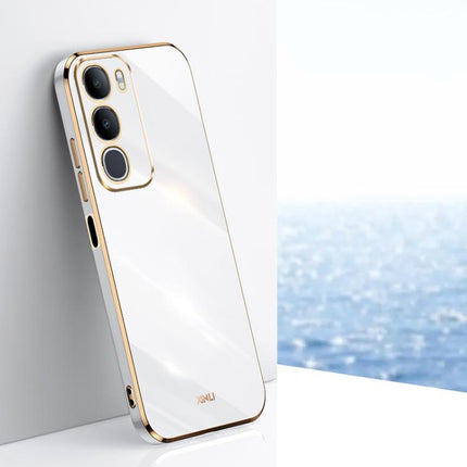 XINLI Straight Edge 6D Electroplate TPU Phone Case, For vivo Y50 5G, For vivo Y500 5G, For vivo V60 5G Global