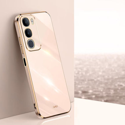 XINLI Straight Edge 6D Electroplate TPU Phone Case, For vivo Y50 5G, For vivo Y500 5G, For vivo V60 5G Global