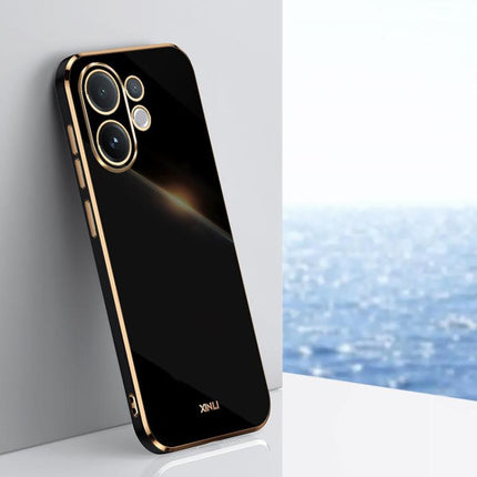 XINLI Straight Edge 6D Electroplate TPU Phone Case, For vivo Y50 5G, For vivo Y500 5G, For vivo V60 5G Global