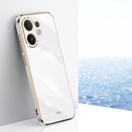 XINLI Straight Edge 6D Electroplate TPU Phone Case, For vivo Y50 5G, For vivo Y500 5G, For vivo V60 5G Global