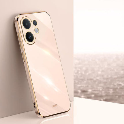 XINLI Straight Edge 6D Electroplate TPU Phone Case, For vivo Y50 5G, For vivo Y500 5G, For vivo V60 5G Global