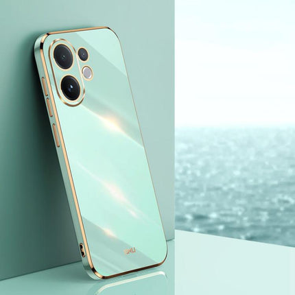 XINLI Straight Edge 6D Electroplate TPU Phone Case, For vivo Y50 5G, For vivo Y500 5G, For vivo V60 5G Global