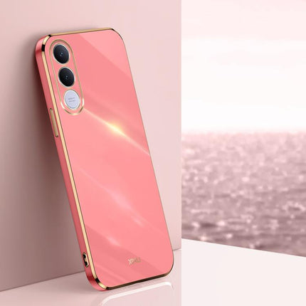 XINLI Straight Edge 6D Electroplate TPU Phone Case, For vivo Y600 Pro 5G, For vivo V70 FE 5G, For vivo X300 Ultra