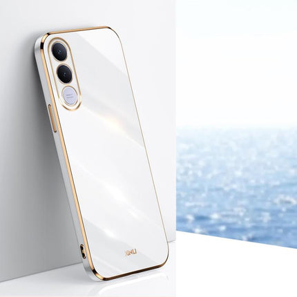 XINLI Straight Edge 6D Electroplate TPU Phone Case, For vivo Y600 Pro 5G, For vivo V70 FE 5G, For vivo X300 Ultra