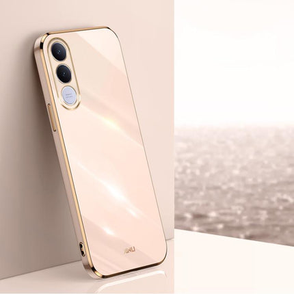 XINLI Straight Edge 6D Electroplate TPU Phone Case, For vivo Y600 Pro 5G, For vivo V70 FE 5G, For vivo X300 Ultra