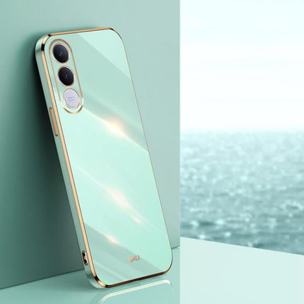 XINLI Straight Edge 6D Electroplate TPU Phone Case, For vivo Y600 Pro 5G, For vivo V70 FE 5G, For vivo X300 Ultra