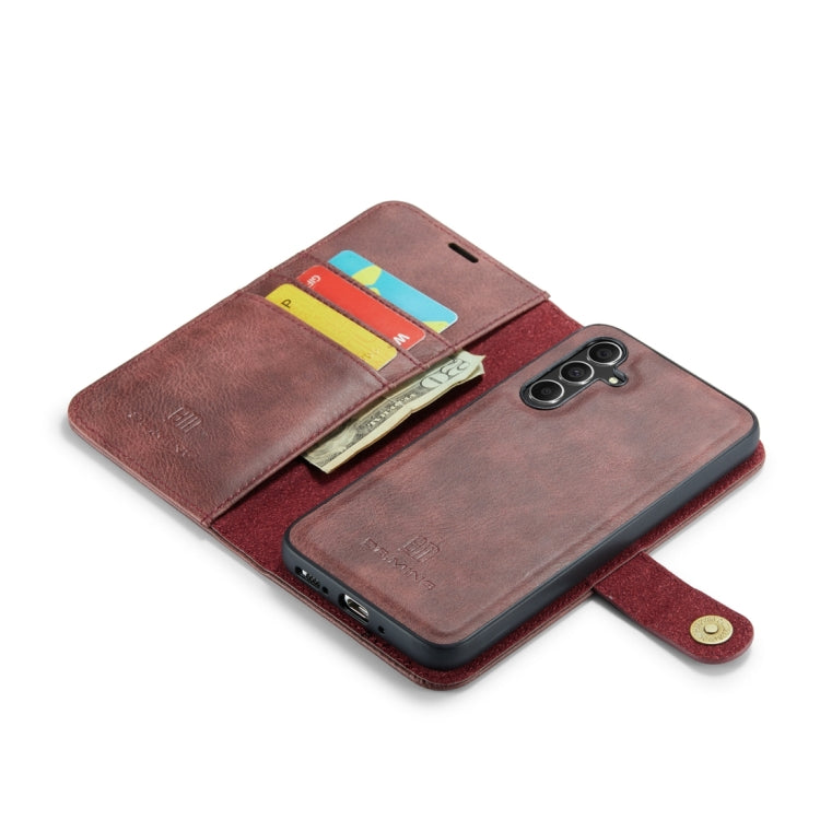DG.MING Crazy Horse Texture Detachable Magnetic Leather Case