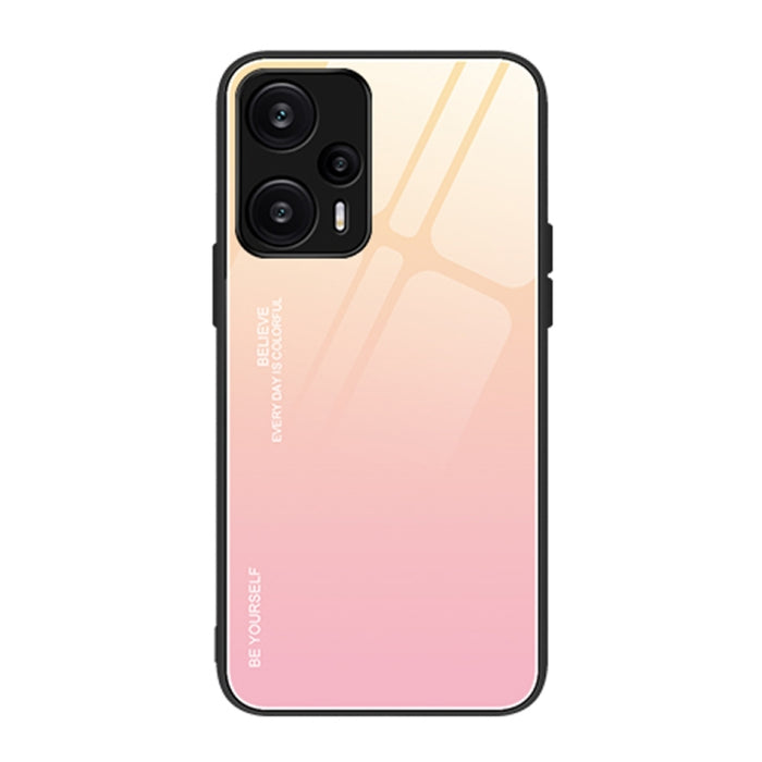 Gradient Color Glass Phone Case, For Xiaomi Redmi Note 12 Turbo