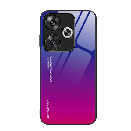 Gradient Color Glass Phone Case, For Xiaomi Poco F6, For Xiaomi Poco F6 Pro, For Xiaomi Redmi Note 12 4G Global