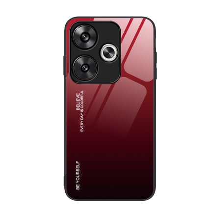 Gradient Color Glass Phone Case, For Xiaomi Poco F6, For Xiaomi Poco F6 Pro, For Xiaomi Redmi Note 12 4G Global