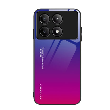 Gradient Color Glass Phone Case, For Xiaomi Poco F6, For Xiaomi Poco F6 Pro, For Xiaomi Redmi Note 12 4G Global