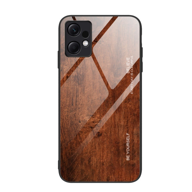 Wood Grain Glass TPU Phone Case, For Xiaomi Redmi Note 12 4G Global, For Xiaomi Redmi Note 12 Turbo