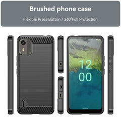 Brushed Texture Carbon Fiber TPU Phone Case