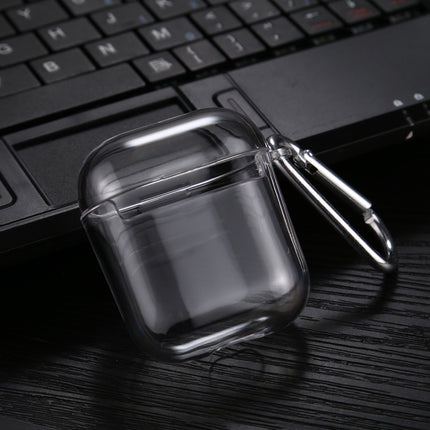 Transparent PC Hard Earphone Protective Case with Hook, For AirPods 1 / 2 with Hook