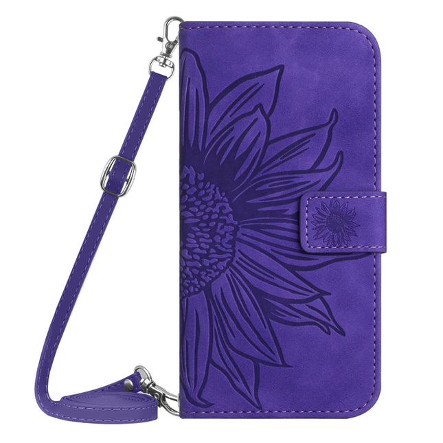 Skin Feel Sun Flower Embossed Flip Leather Phone Case with Lanyard, For Xiaomi Redmi Note 13 4G Global, For Xiaomi Redmi 13C 5G
