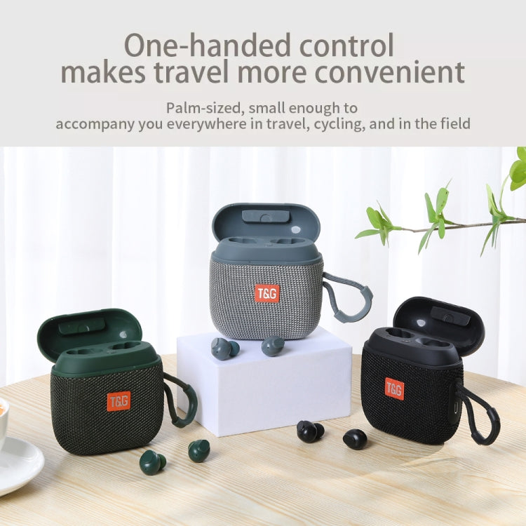 T&amp;G TG809 2-in-1 tragbarer kabelloser Außenlautsprecher und Mini-TWS-Bluetooth-Ohrhörer, TG809