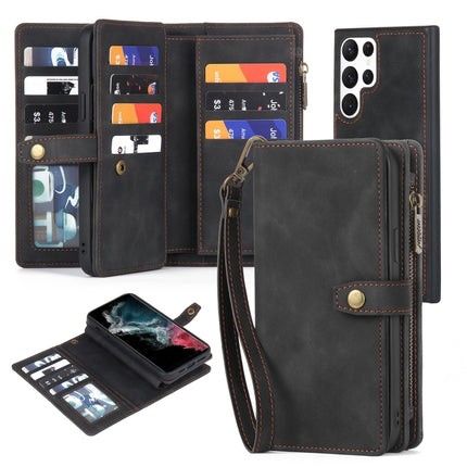 Zipper Wallet Magnetic Detachable Leather Phone Case, For Samsung Galaxy S23 5G, For Samsung Galaxy S23+ 5G, For Samsung Galaxy S23 Ultra 5G, For Samsung Galaxy S22 5G, For Samsung Galaxy S22+ 5G, For Samsung Galaxy S22 Ultra 5G, For Samsung Galaxy S21...