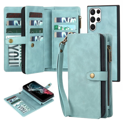 Zipper Wallet Magnetic Detachable Leather Phone Case, For Samsung Galaxy S23 5G, For Samsung Galaxy S23+ 5G, For Samsung Galaxy S23 Ultra 5G, For Samsung Galaxy S22 5G, For Samsung Galaxy S22+ 5G, For Samsung Galaxy S22 Ultra 5G, For Samsung Galaxy S21...