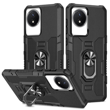 Ring Holder Armor Hybrid Phone Case, For vivo V27e, For vivo Y02, For vivo V27