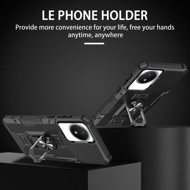 Ring Holder Armor Hybrid Phone Case, For vivo Y02, For vivo V27e, For vivo V27