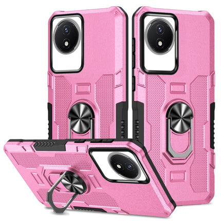 Ring Holder Armor Hybrid Phone Case, For vivo V27e, For vivo Y02, For vivo V27