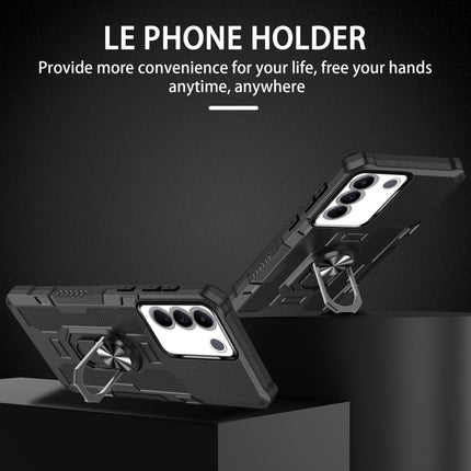 Ring Holder Armor Hybrid Phone Case, For vivo V27e, For vivo Y02, For vivo V27