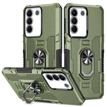 Ring Holder Armor Hybrid Phone Case, For vivo V27e, For vivo Y02, For vivo V27