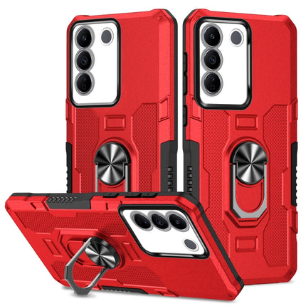 Ring Holder Armor Hybrid Phone Case, For vivo V27e, For vivo Y02, For vivo V27