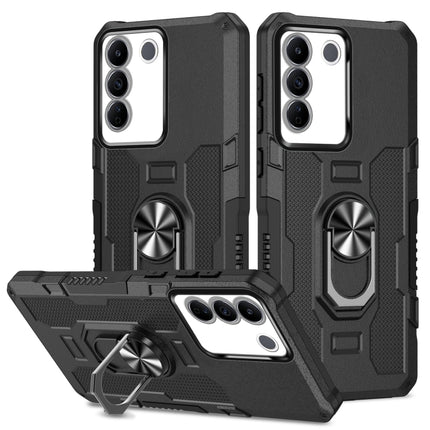 Ring Holder Armor Hybrid Phone Case, For vivo V27e, For vivo Y02, For vivo V27