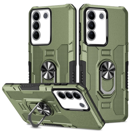 Ring Holder Armor Hybrid Phone Case, For vivo V27e, For vivo Y02, For vivo V27