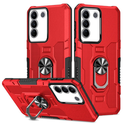 Ring Holder Armor Hybrid Phone Case, For vivo V27e, For vivo Y02, For vivo V27