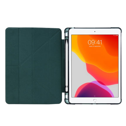 Funda de cuero con tapa horizontal deformable con airbag, soporte y portalápices, para iPad 10.2 2021/2020/2019, para iPad Mini 4, para iPad Mini (2019)