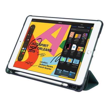 Funda de cuero con tapa horizontal deformable con airbag, soporte y portalápices, para iPad 10.2 2021/2020/2019, para iPad Mini 4, para iPad Mini (2019)