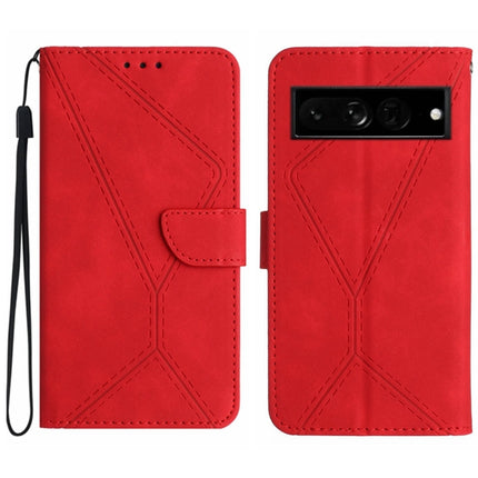 Stitching Embossed Leather Phone Case, For Google Pixel 7, For Google Pixel 7 Pro, For Google Pixel 7a, For Google Pixel 6