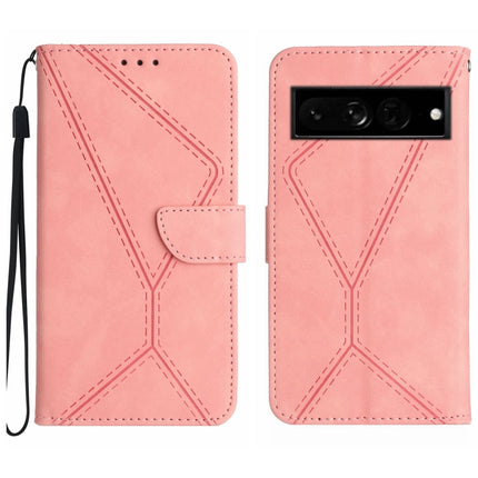 Stitching Embossed Leather Phone Case, For Google Pixel 7, For Google Pixel 7 Pro, For Google Pixel 7a, For Google Pixel 6