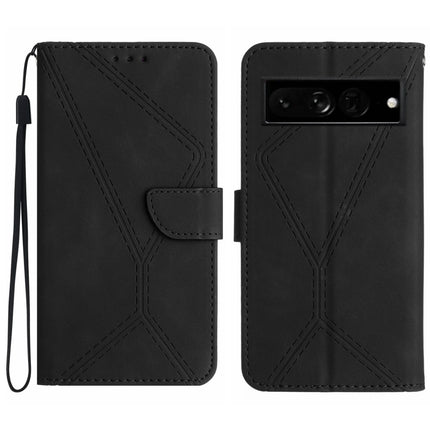 Stitching Embossed Leather Phone Case, For Google Pixel 7, For Google Pixel 7 Pro, For Google Pixel 7a, For Google Pixel 6