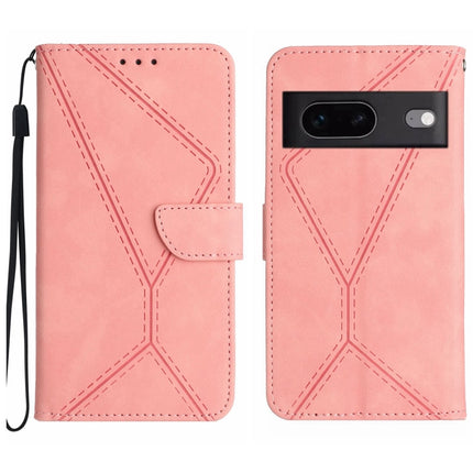 Stitching Embossed Leather Phone Case, For Google Pixel 7, For Google Pixel 7 Pro, For Google Pixel 7a, For Google Pixel 6