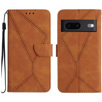 Stitching Embossed Leather Phone Case, For Google Pixel 7, For Google Pixel 7 Pro, For Google Pixel 7a, For Google Pixel 6
