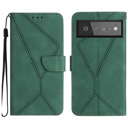 Stitching Embossed Leather Phone Case, For Google Pixel 7, For Google Pixel 7 Pro, For Google Pixel 7a, For Google Pixel 6