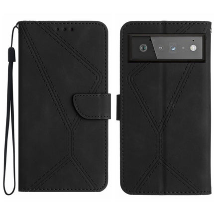 Stitching Embossed Leather Phone Case, For Google Pixel 7, For Google Pixel 7 Pro, For Google Pixel 7a, For Google Pixel 6